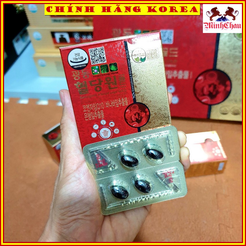 Viên Hỗ trợ ổn định đường huyết, huyết áp hộp 112 viên ,  Hỗ trợ tiểu đường Kwangdong hàn quốc, minhchau