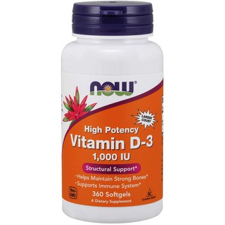 Now Vitamin D3 1000IU 360 viên