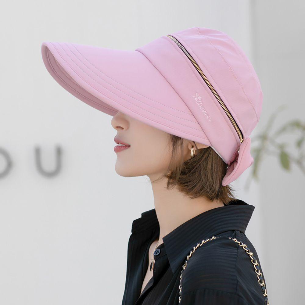 Mũ Tai Bèo Vành Rộng Màu Trơn Đính Nơ Tháo Rời Được Thời Trang Mùa Hè Cho Nữ VANES1