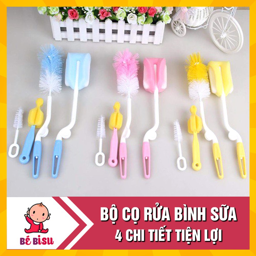 Cọ bình sữa và núm ti 4 chi tiết tiện lợi cho mẹ VÀ BÉ