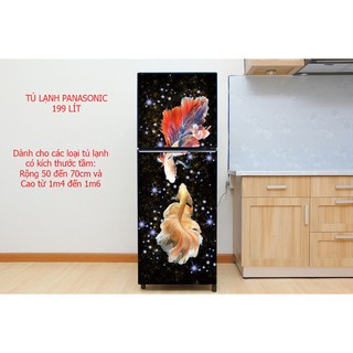 Decal dán tủ lạnh Chất liệu cao cấp - Mẫu cá đẹp 06