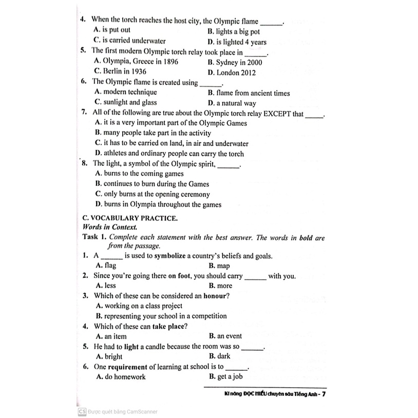 Sách - Kĩ Năng Đọc Hiểu Chuyên sâu Tiếng Anh - Lưu Hoằng Trí