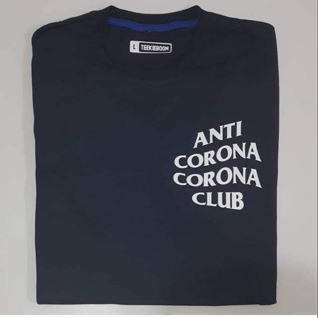 Áo Thun Nam Tay Ngắn In Chữ Corona Club X Anti Corona Social Club Distro T-shirt Club 30s