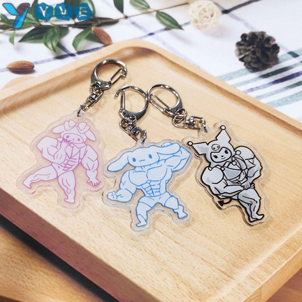Móc Khóa Hình Nhân Vật Anime Kuromi Cơ Bắp Dễ Thương