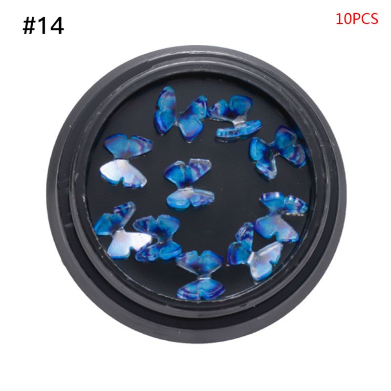 Sa Set 10 Tấm Kim Tuyến Hình Bướm Trang Trí Móng Tay / Cơ Thể