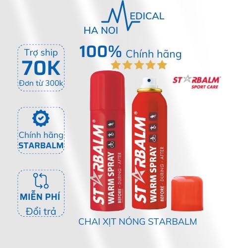 [COMBO 2IN1] 1 Chai Xịt Lạnh STARBALM COLD SPRAY 150ml +  1 Chai Xịt Nóng STARBALM WARM SPRAY 150mlHÀ LAN