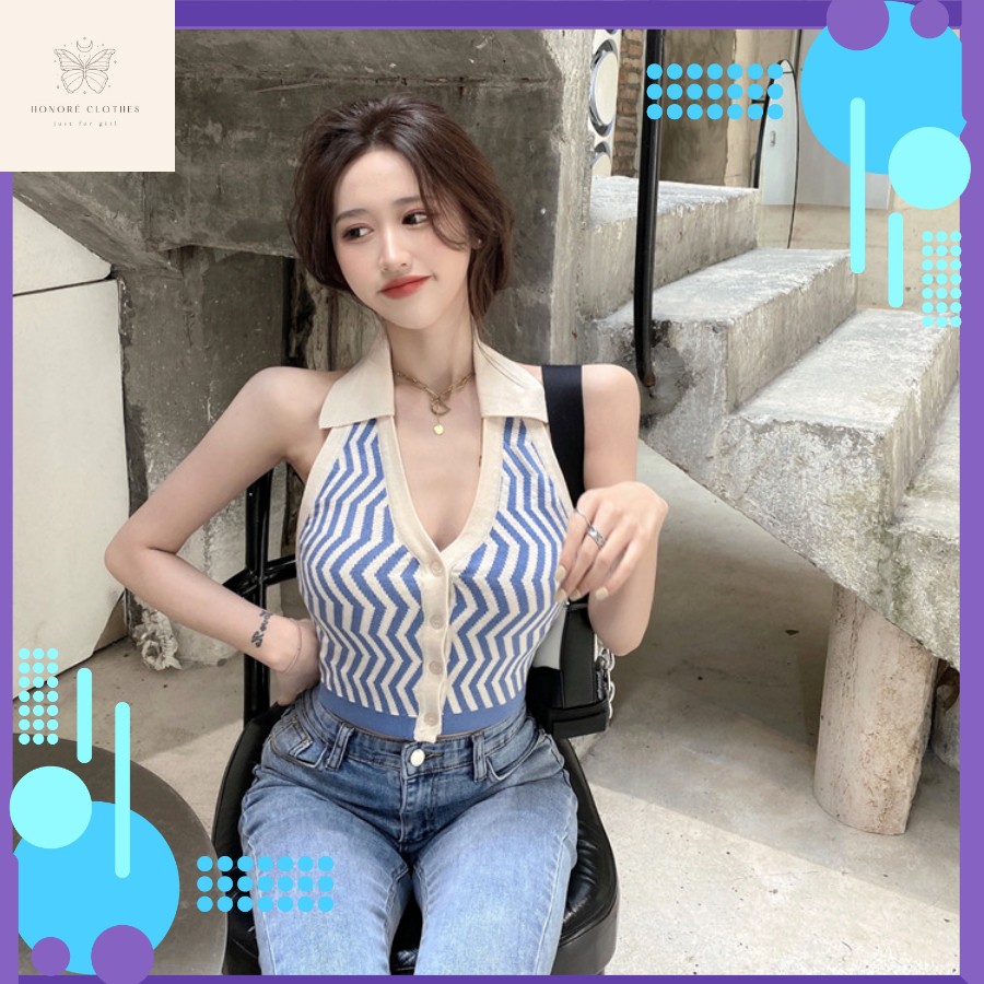 [Mã FAMAYWA giảm 10K đơn 50K] [FREESHIP-HÀNG CAO CẤP] Áo Croptop Kiểu Sọc Xanh Sexy Áo Croptop 2 Dây Hottrend Hè 2021 | BigBuy360 - bigbuy360.vn