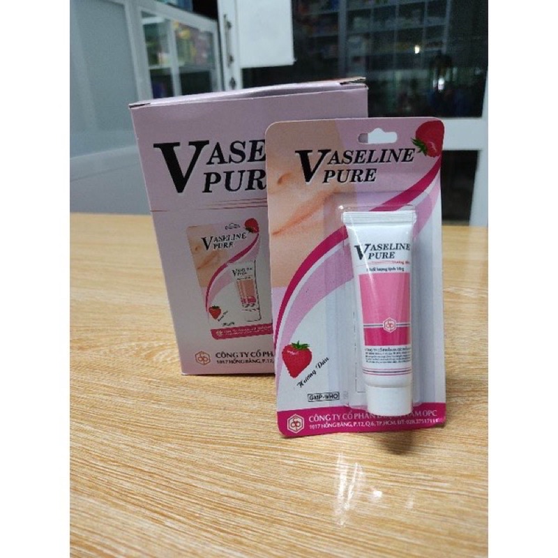 Kem dưỡng ẩm Vasaline pure hương dâu