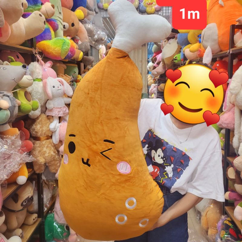 Gâu bông đùi gà gumiho biểu cảm dễ thương, quà valentine ngọt ngào