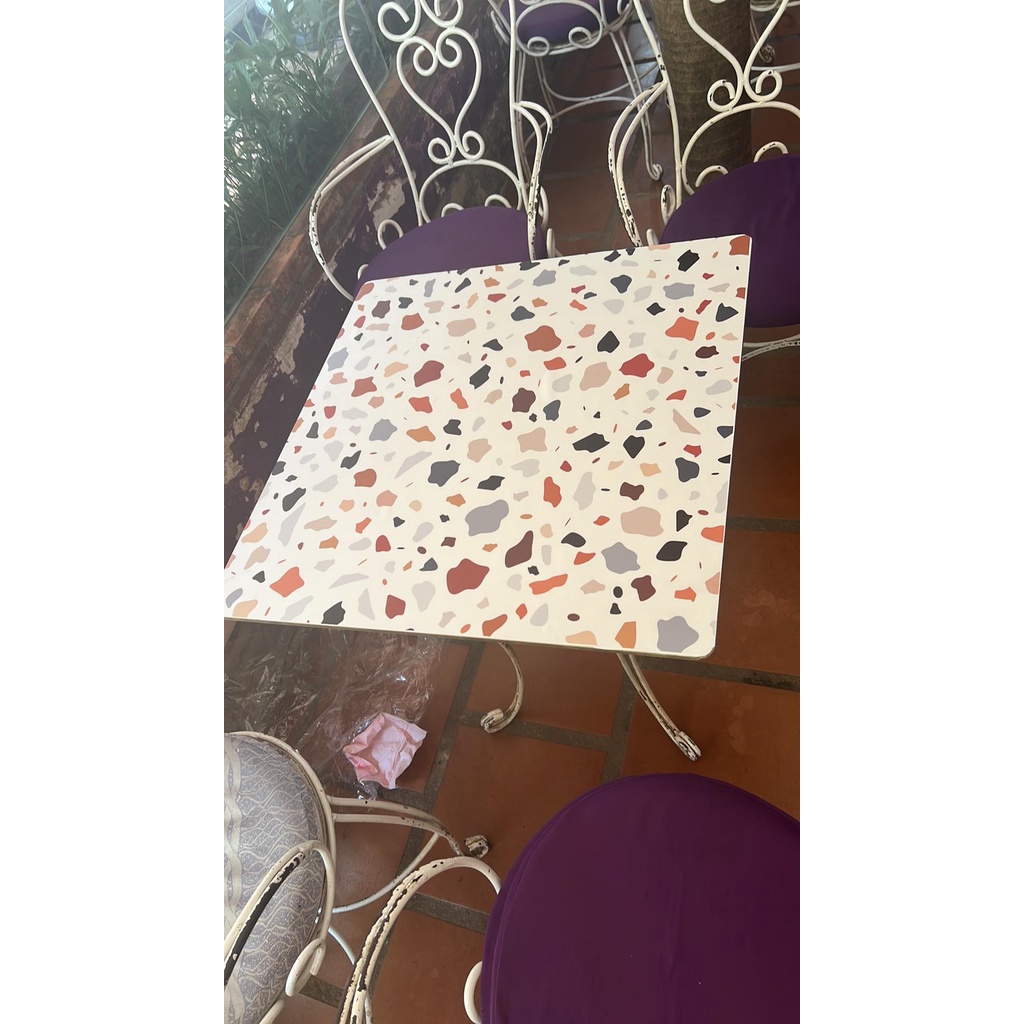 Decal dán bếp Terrazzo - Decal dán mặt bếp - Trang trí dán bàn chống nước- Khổ 500x60 - HN Decor