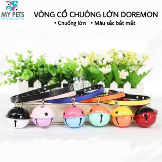 Vòng cổ có gắn chuông lớn Doremon cho chó mèo dưới 7kg