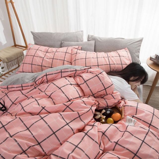 Bộ cotton poly Kẻ ô caro