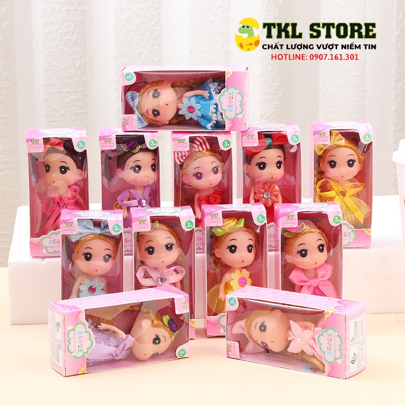 Đồ chơi búp bê cho bé, búp bê Chibi dễ thương dành cho các bé gái 12cm-18cm - TKL strore
