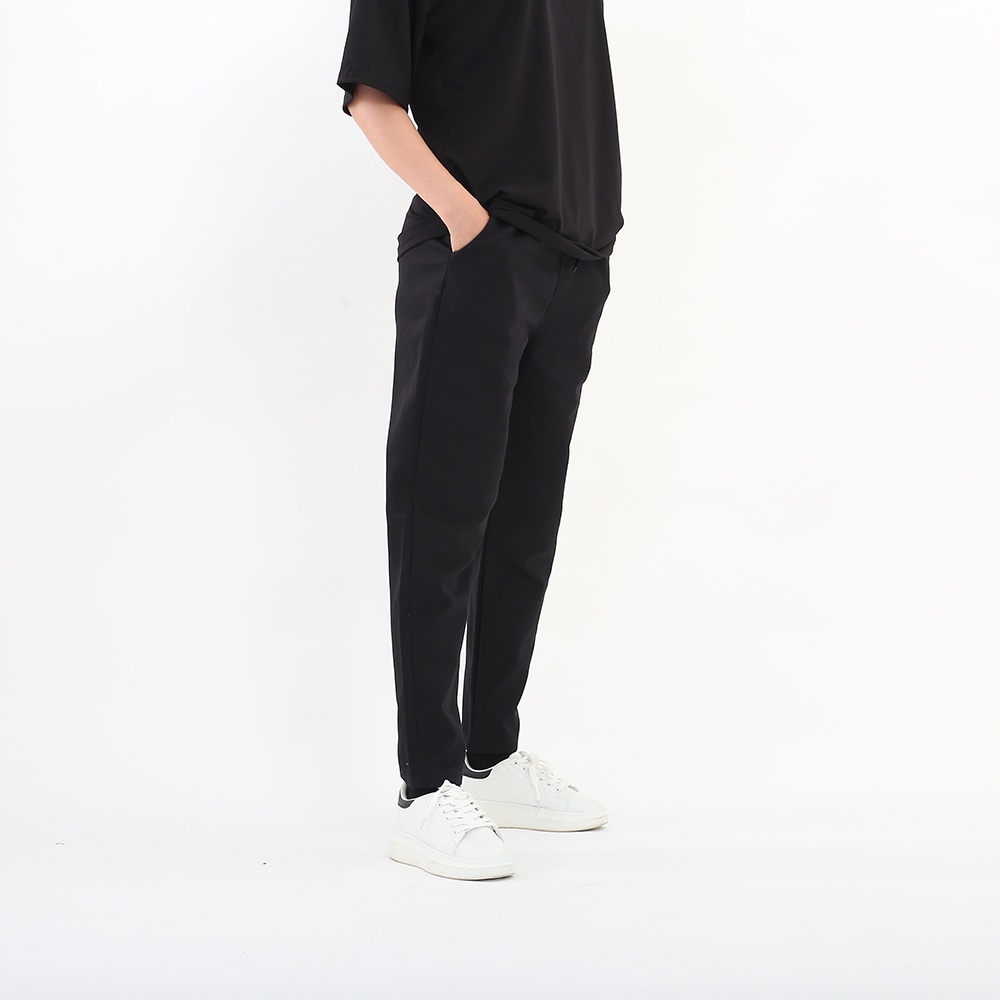 Quần baggy kaki Basic màu đen be BOTEE unisex nam nữ ống suông