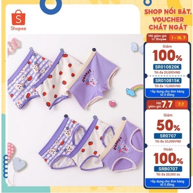 SÉT 3 Quần chip Dâu Tây xinh xắn cho bé gái từ 9-48kg