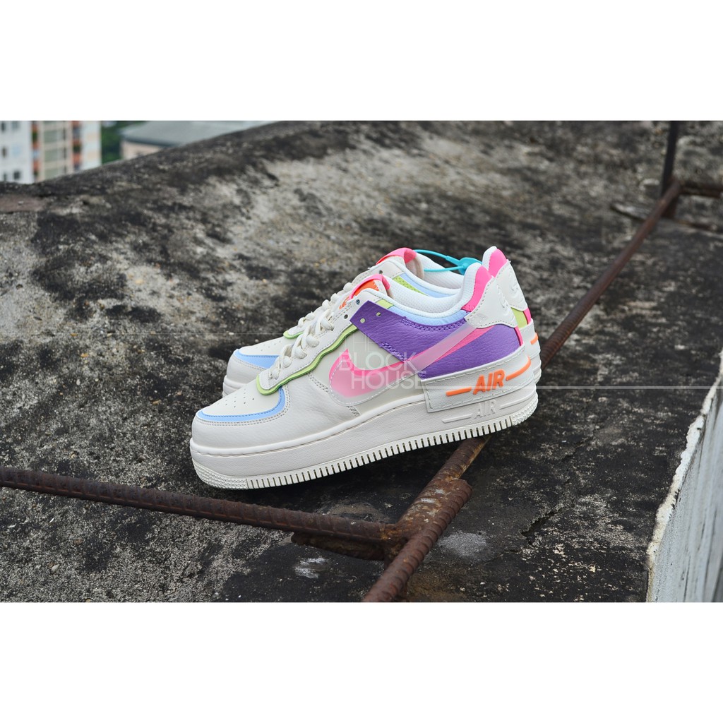 GIÀY N AIR FORCE 1 SHADOW BEIGE PINK TRANSLUCENT SWOOSH