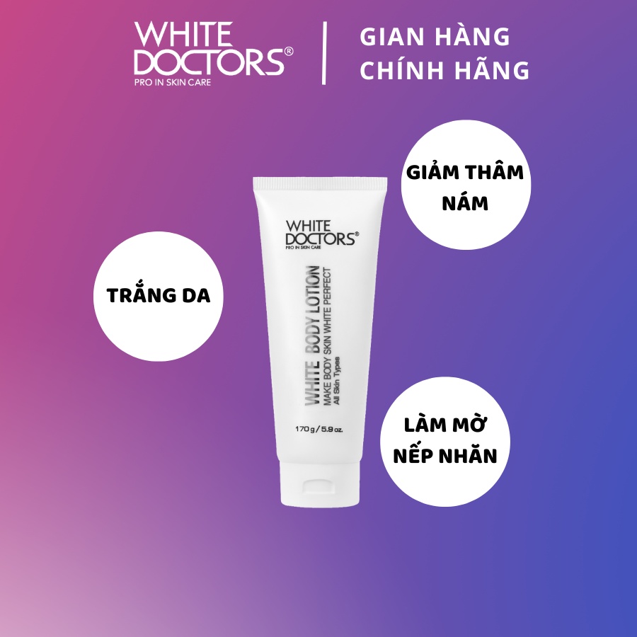 Kem làm trắng toàn thân White Doctors White Body Lotion tươi trẻ làn da 170g