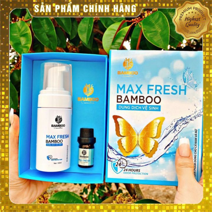 Dung dịch vệ sinh 🍀 CHÍNH HÃNG 🍀 Nước rửa phụ khoa  Bamboo giúp sạch thơm mềm mại, se khít, hết ngứa an toàn cho da