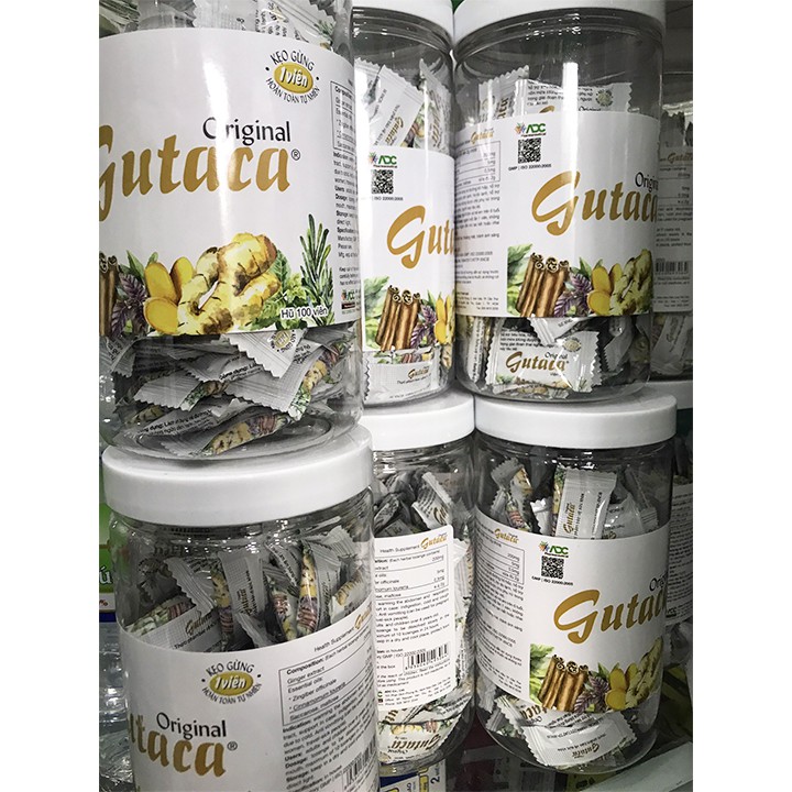 Kẹo Gừng Gutaca Original Lọ 100 / 200 viên - Victory Pharmacy