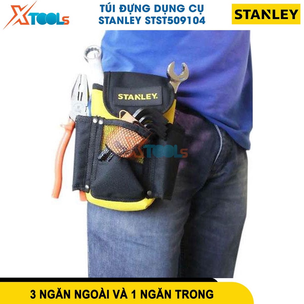 Túi đeo đựng đồ nghề 9'' STANLEY STST509104, túi đựng đồ nghề 4 ngăn (3 ngăn ngoài và 1 ngăn trong) -CHÍNH HÃNG-XTOOLS