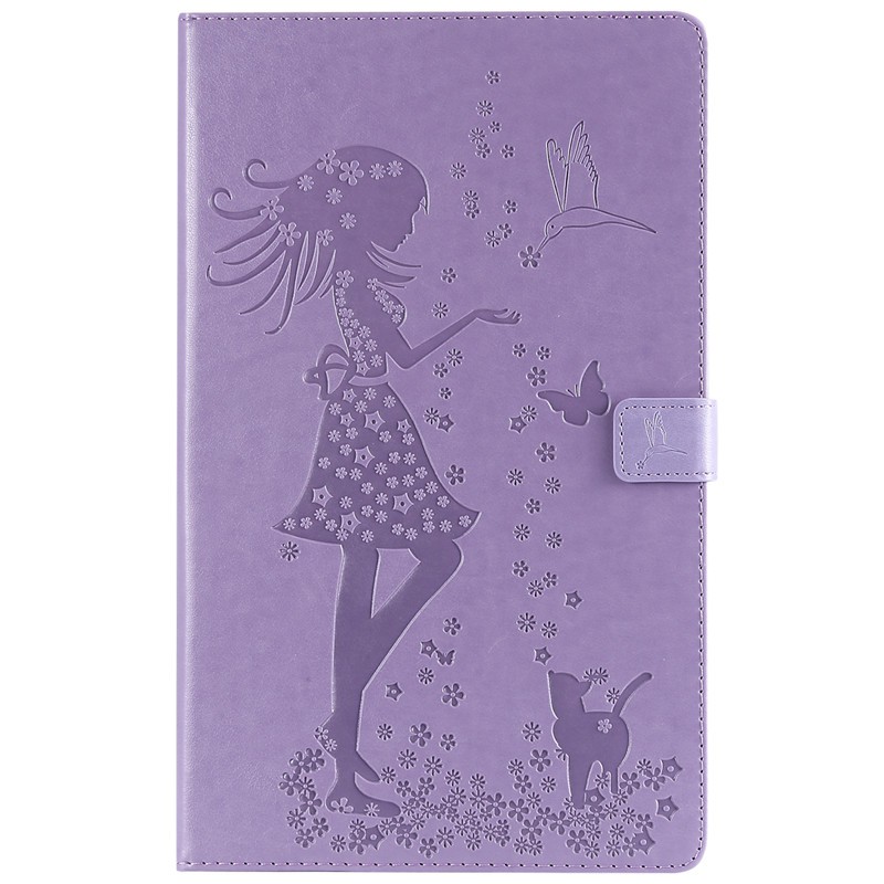 Girl Cat Tablet Case For Amazon Kindle Fire HD 10 2017/2015 Leather Tablet Cover