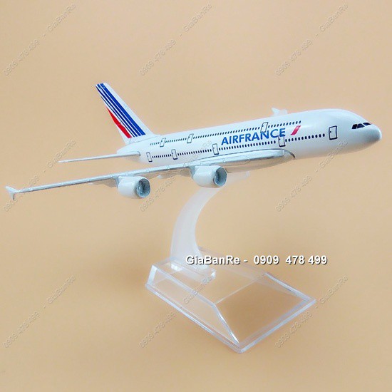 Máy Bay Mô Hình Kim Loại Air France A380 - 16cm Đế Mica - 8942.1