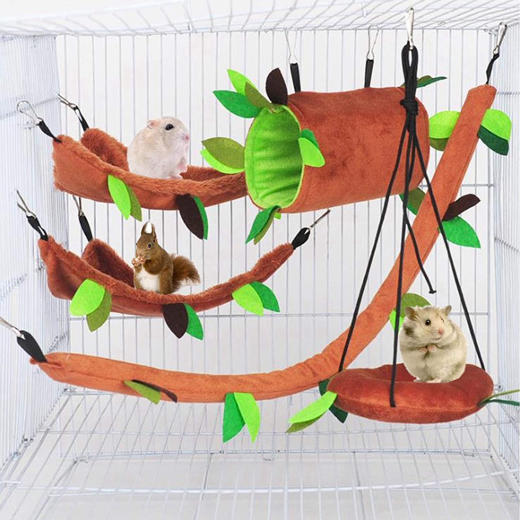 Đồ chơi võng treo/đường hầm/xích đu/dây cáp vui nhộn dành cho chuột Hamster