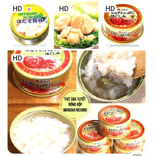 Hàng air - Thịt Cua Tuyết - Cồi Dò Điệp Maruha Nichiro Nhật Đóng Hộp 50G Date 12/2023