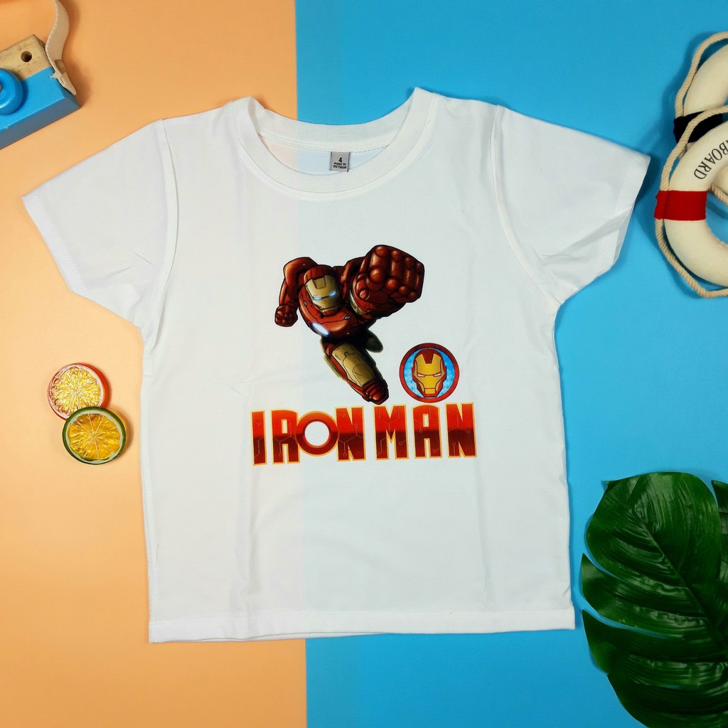 Áo thun trắng Iron Man