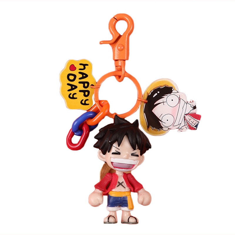 HANDMADE Móc Khóa Hình Nhân Vật Luffy 3d Trong Phim One Piece