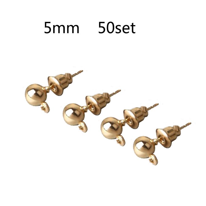 Set 50 Khuyên Tai Hợp Kim Tinh Tế An Toàn Cho Nữ