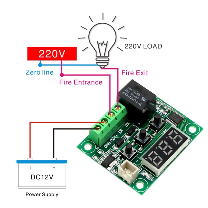 Nhiệt Kế Dc12v w1209