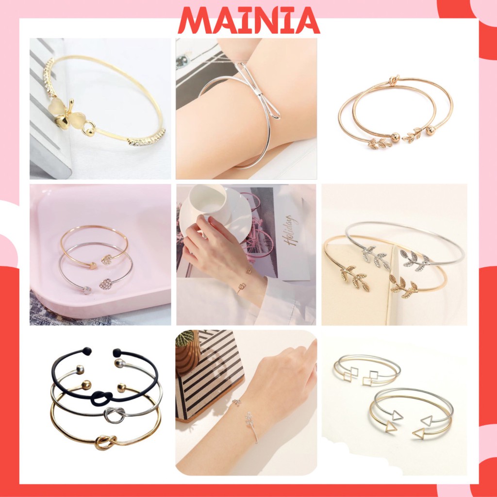 20 Mẫu Vòng Tay Kim Loại Hàn Quốc Mainia Shop