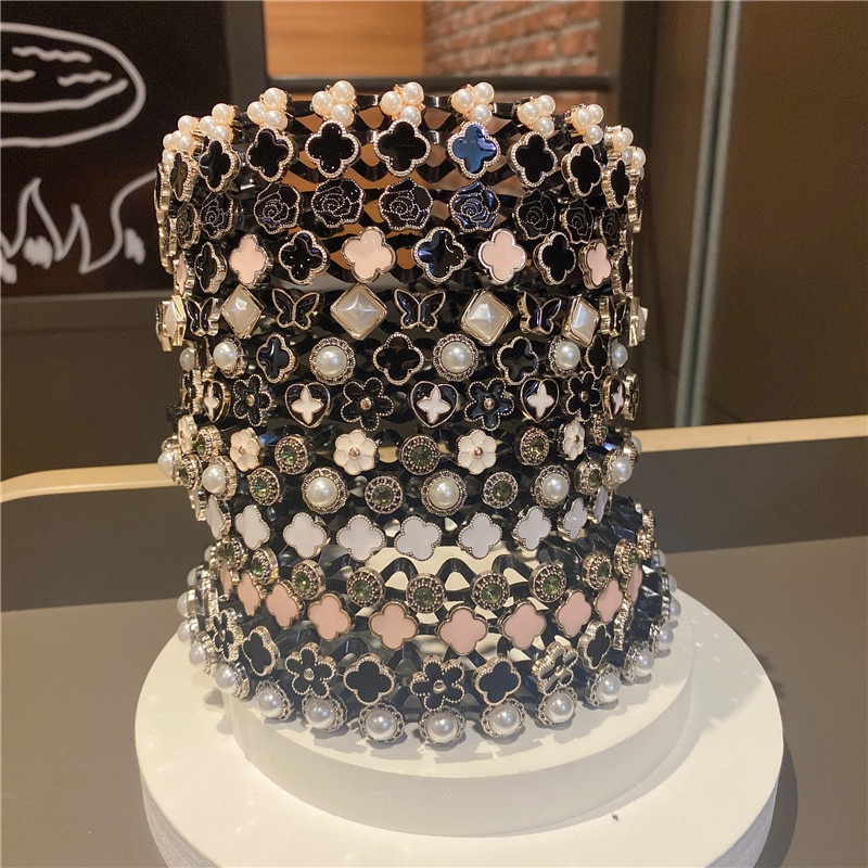 Bờm tóc chia lọn đính hạt cườm nhiều kiểu dáng mẫu mã sang chảnh TB579