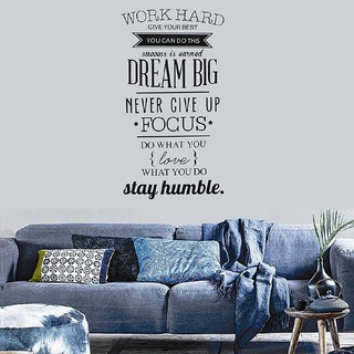 CIN New Wall Decals Quotes Work Hard Vinyl Wall Sticker Decorative