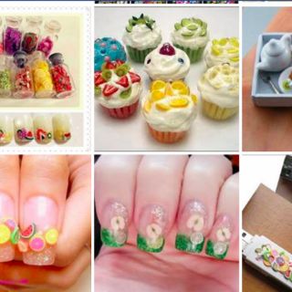 Combo 50 thanh nail đất sét trái cây