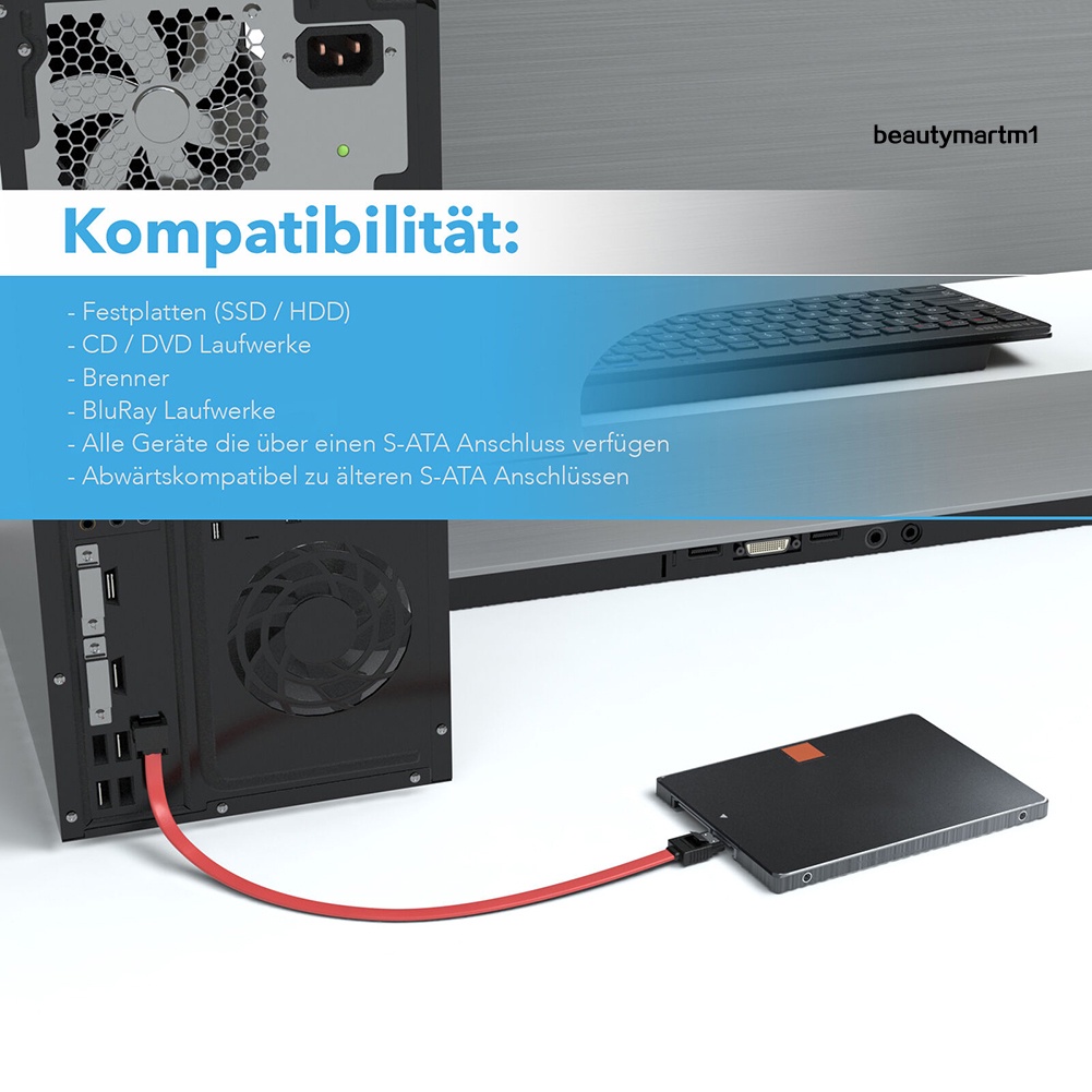 Set 3 Dây Cáp Sata 3.0 0.5m 6 Gbp / S Sdd Hdd 90 Độ | BigBuy360 - bigbuy360.vn