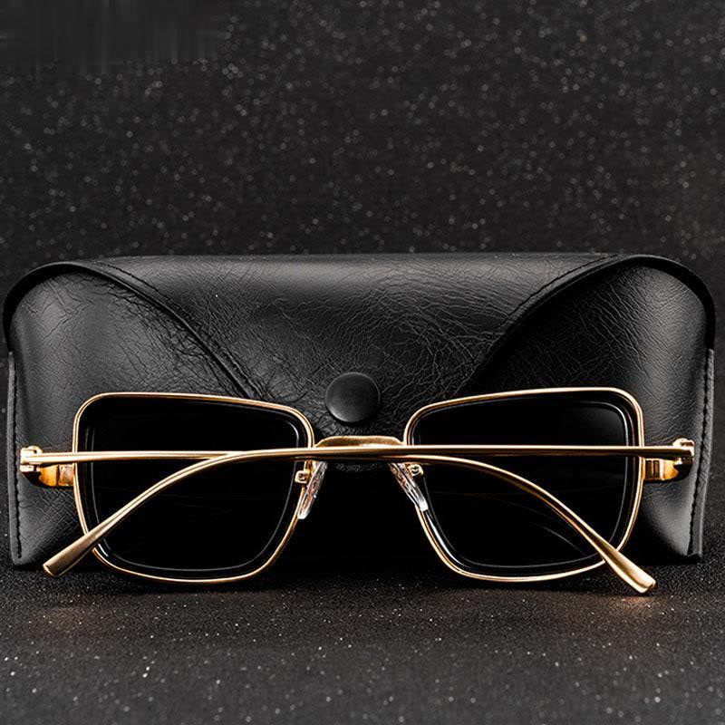 Kính Mát Gọng Kim Loại Vuông Phong Cách Retro 2021 Cho Nam Và Nữ | BigBuy360 - bigbuy360.vn
