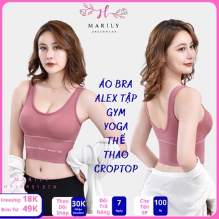 Áo bra Alex tập Gym Yoga thể thao croptop sẵn đệm ngực