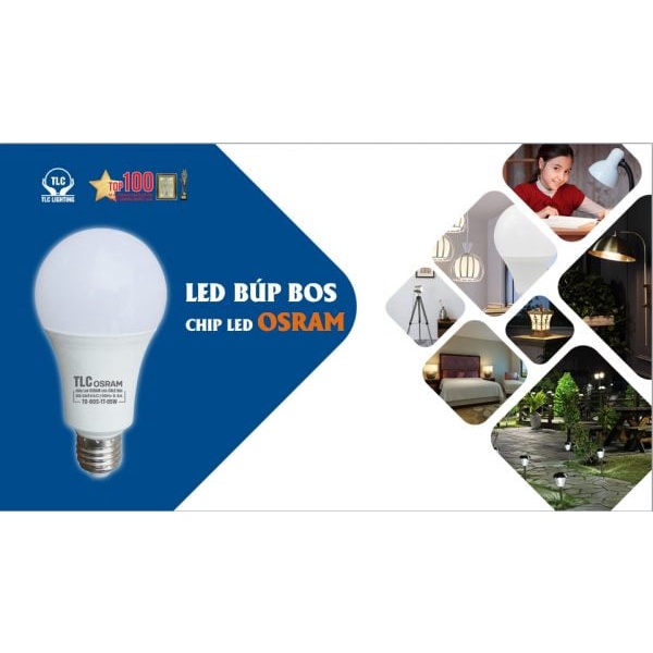 Đèn thả phòng ăn, Đèn thả trần phòng ngủ, Đèn thả - Đèn LED Búp OS TLC 3W, 6W, 8W, 10W, 13W , Tuổi Thọ Cao