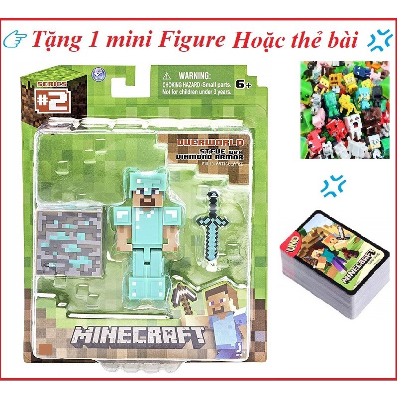 Mô hình minecraft steve giáp kim cương cực chất