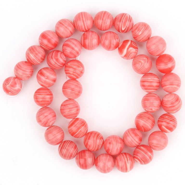DIY Imitation Red Rhodochrosite Round Beads for Making Accessories 6/8/10mm
