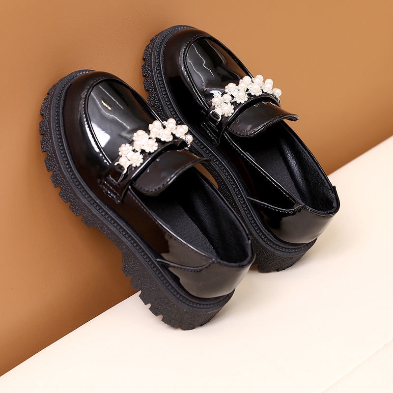 Giày Da Công Chúa Đế Mềm Đính Đá Phong Cách Phương Tây Dành Cho Bé Gái 2022