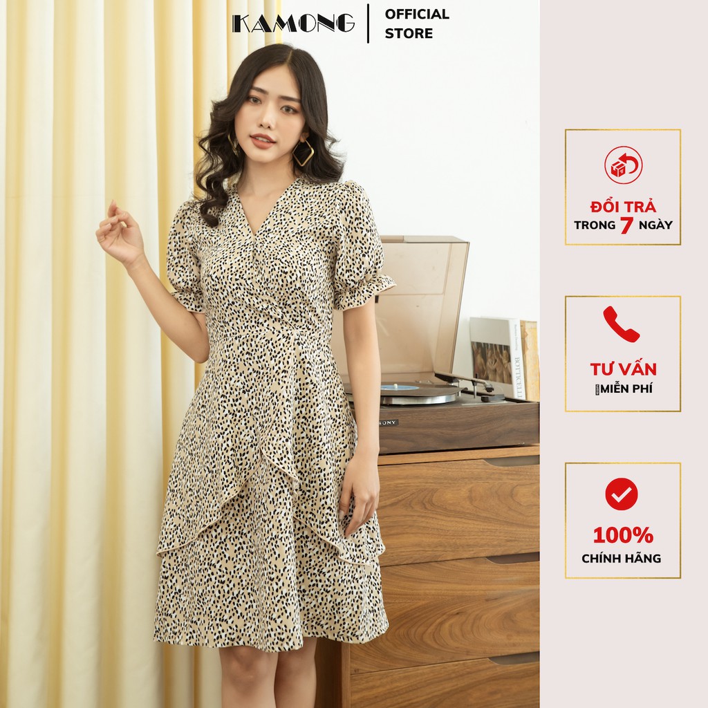 Đầm vạt chéo tùng kiểu KAMONG D140 | BigBuy360 - bigbuy360.vn