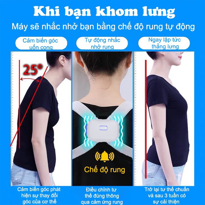 Đai chống gù lưng 4.0 cao cấp chính hãng - Dành cho cả trẻ em và người lớn - Đai chống gù thông minh cực kì hiệu quả