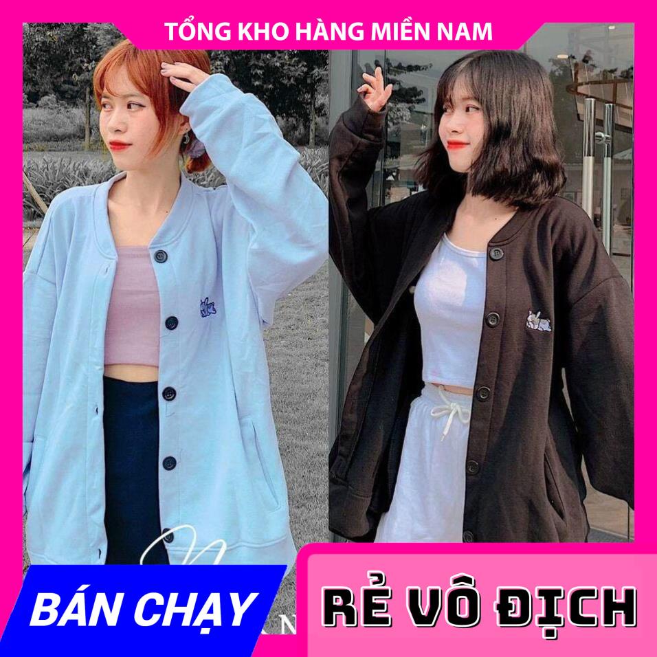 ÁO KHOÁC NỈ BÔNG CARDIGAN THÊU CÚN CỰC HOT AKN27 ⚡FREESHIP⚡100% ẢNH THẬT⚡ CHUYÊN SỈ - GIÁ TỐT MY
