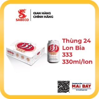Bia 333 thùng 24 lon x 330ml
