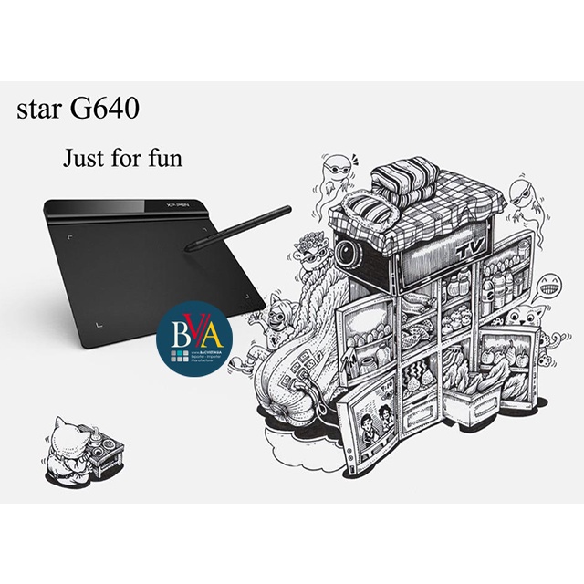 Bảng vẽ điện tử XP-Pen Star G640 Osu Line Friends Edition 6 inch, hàng chính hãng XPPen G640S [Tem BCA & BVA)
