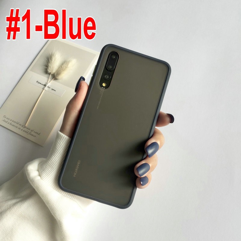 Ốp điện thoại mềm nhám màu trơn mờ thời trang cho Huawei Y5 Y6 Y9 Pro Prime 2019 2018 Nova 5T P30 P20 Mate 20 Lite Pro