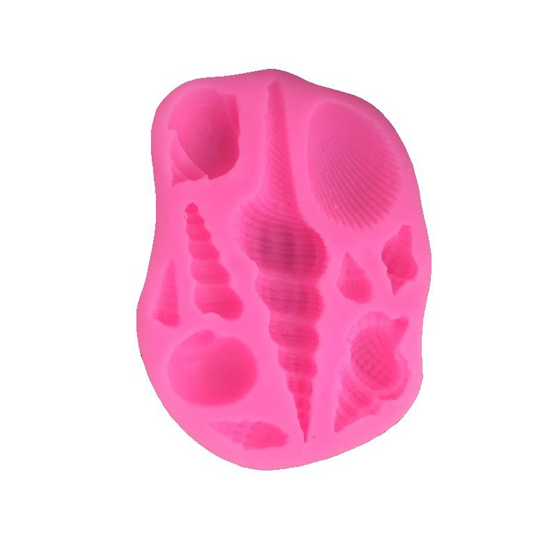 Khuôn silicon Vỏ Sò, Ốc Biển  làm bánh rau câu 4D